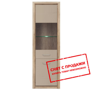 Витрина Koen 2 REG1D1W BRW 2-дверная Дуб каньон мо...